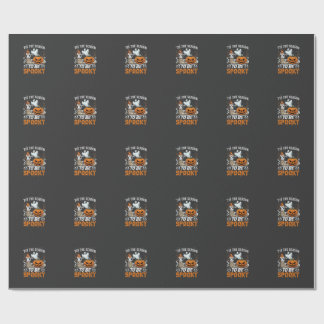 Tis Season Be Spooky Halloween Pumpkin Ghost Wrapping Paper