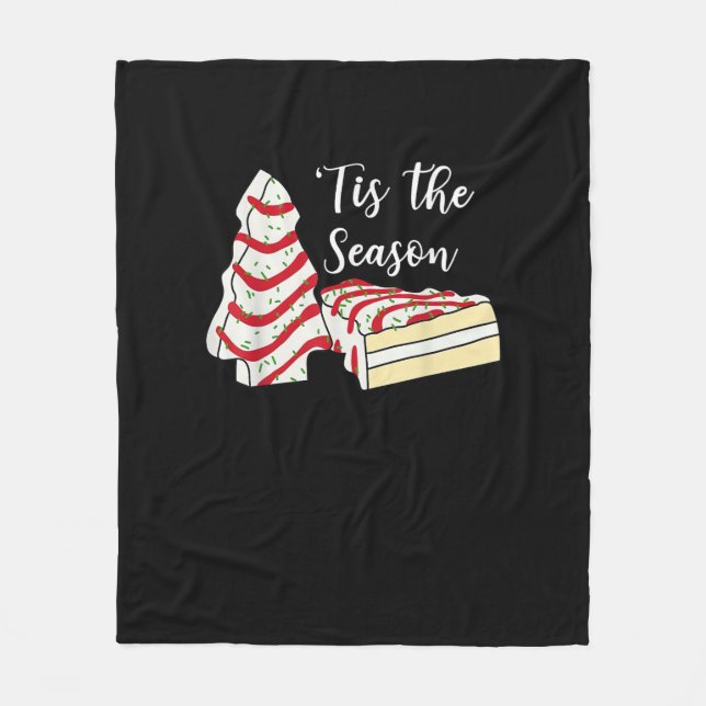 Tis Season Christmas Tree Costume Funny Graphic Fleece Blanket (Front)