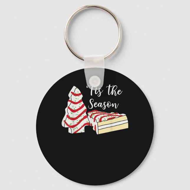 Tis Season Christmas Tree Costume Funny Graphic Keychain (Front)