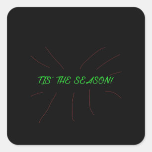 Tis Season Collection Graphic Minimal Clean Square Sticker