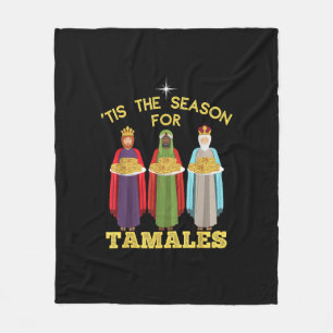 Tis Season For Tamales A Funny Mexican Christmas  Fleece Blanket