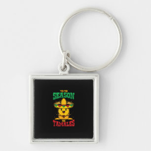 Tis Season For Tamales Mexican Christmas Holiday Keychain