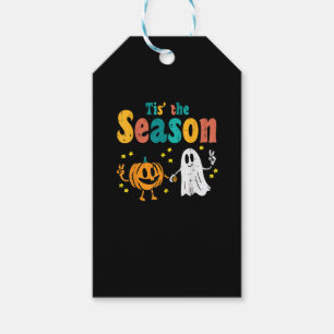 Tis Season Pumpkin Leaf Latte Fall Softball Gift Tags