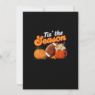 Tis Season Pumpkin Spice Latte Halloween Fall Foot Holiday Card