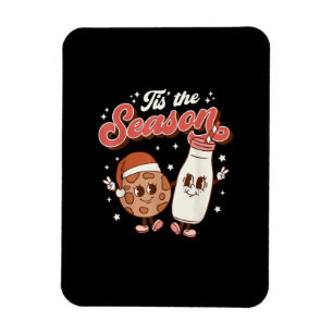 Tis Season Retro 70s 80s Vintage Groovy Cute Magnet