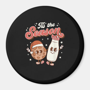 Tis Season Retro 70s 80s Vintage Groovy Cute Magnet