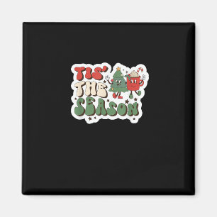 Tis Season Retro Funny Sloth Magnet