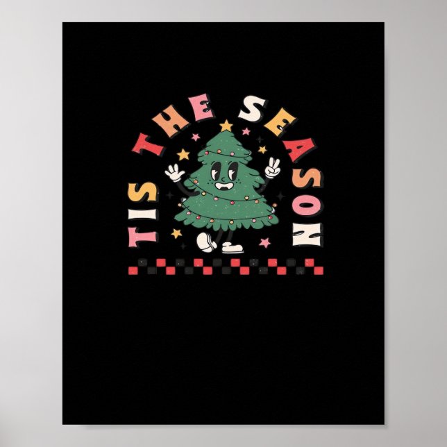 Tis Season Retro Halloween Spooky Season Fall Poster (Front)