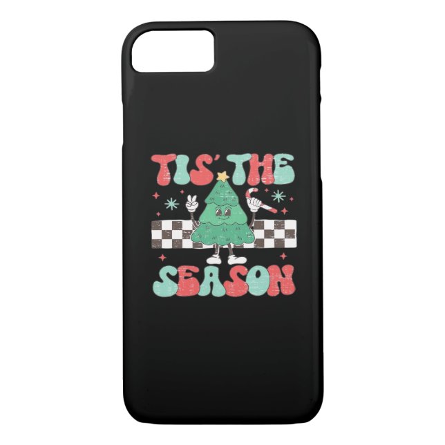 Tis Season Retro Womans Holiday Case-Mate iPhone Case (Back)