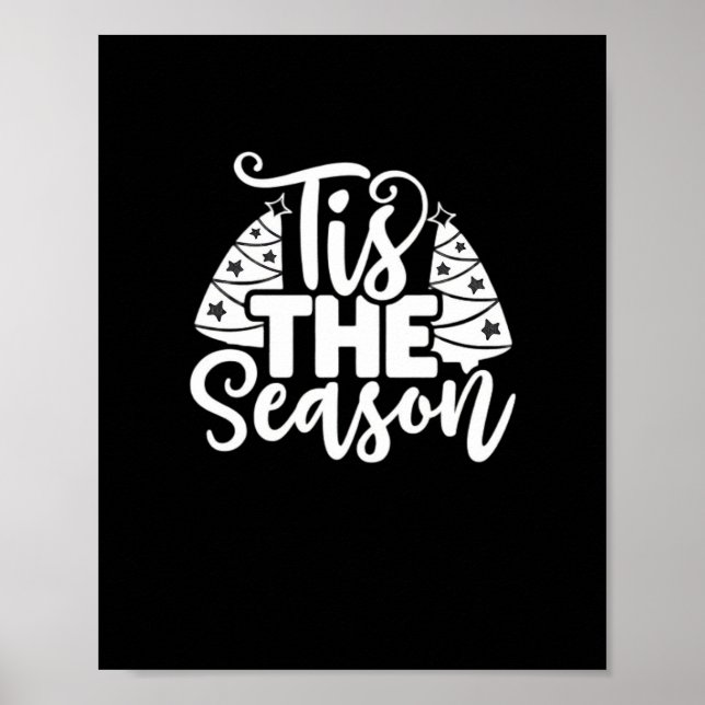 Tis Season To Careful - Retro Vintage Style Poster (Front)
