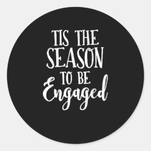 Tis Season To Celebration Lightweight  Classic Round Sticker