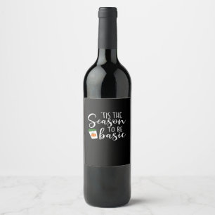 Tis Season To Engaged Engagement Announcement Wine Label