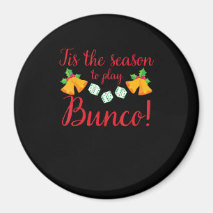 Tis Season To Play Bunco Christmas Holiday Dice Ga Magnet