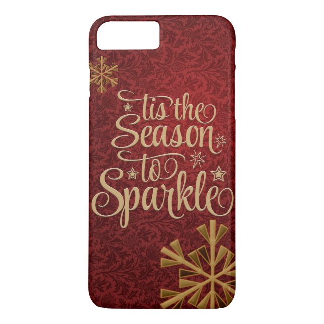 Tis Season To Sparkle iPhone 8 Cover (Back)