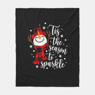 Tis Season To Sparkle Matching Family Fleece Blanket