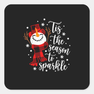 Tis Season To Sparkle Matching Family Square Sticker