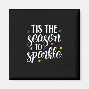 Tis Season To Sparkle Retro Classic Magnet