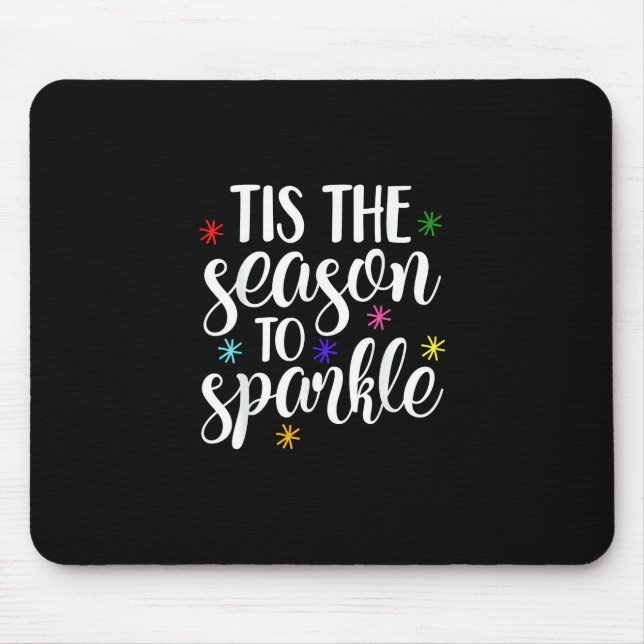 Tis Season To Sparkle Retro Classic Mouse Pad (Front)