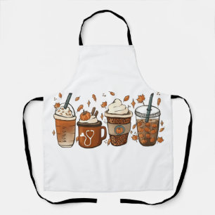 Tis the Latte Season Pumpkin Spice Coffee Autumn Apron