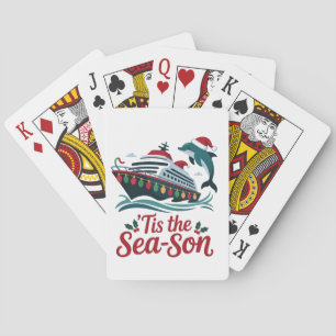 Tis The Sea-son Family Matching Cruising Ship  Playing Cards