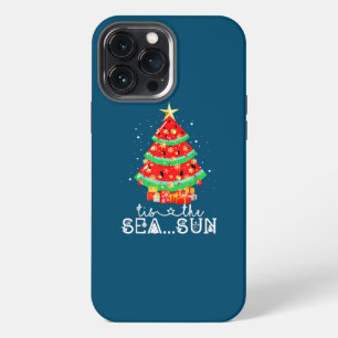 Tis The Sea Sun Funny Watermelon Christmas Tree iPhone 13 Pro Max Case