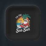 Tis The Sea Sun Santa Beach Christmas In Juy  Paper Plate<br><div class="desc">Tis The Sea Sun Santa Beach Summer Christmas In July Summer</div>