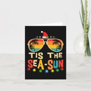 Tis The Sea Sun Santa Beach Summer Christmas In Ju Card