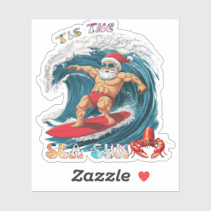 Tis The Sea-Sun - Surfing Santa