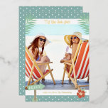 'Tis The Sea-sun Tropical Beach Summer Christmas<br><div class="desc">'Tis The Sea-sun Tropical Beach Summer Christmas Foil Stamped Christmas Cards features your favourite photo surrounded by a fun beach themed frame of flip flops, palm leaves and flowers with a slightly retro vintage vibe. Personalize the fun modern hand lettered script typography by editing the text in the text box...</div>
