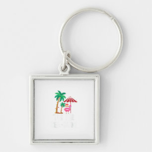 Tis The Sea-Sun Tropical Christmas Season Santa Fl Keychain