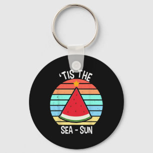 Tis The Sea Sun Watermelon Xmas In July Keychain