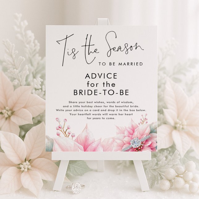 Tis the season Advice for Bride Bridal Shower  Poster (Creator Uploaded)