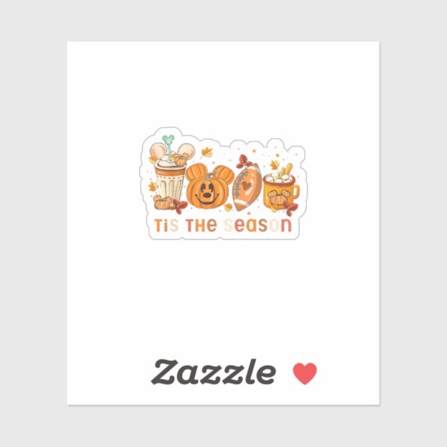 Tis The Season Autumn Halloween Pumpkin Fall Drink (Sheet)