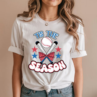 Tis The Season - Baseball Mom Theme T-Shirt