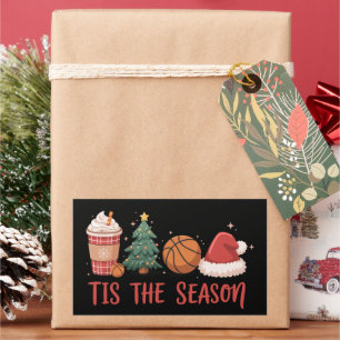 Tis The Season Basketball Lover Christmas Gift Sticker