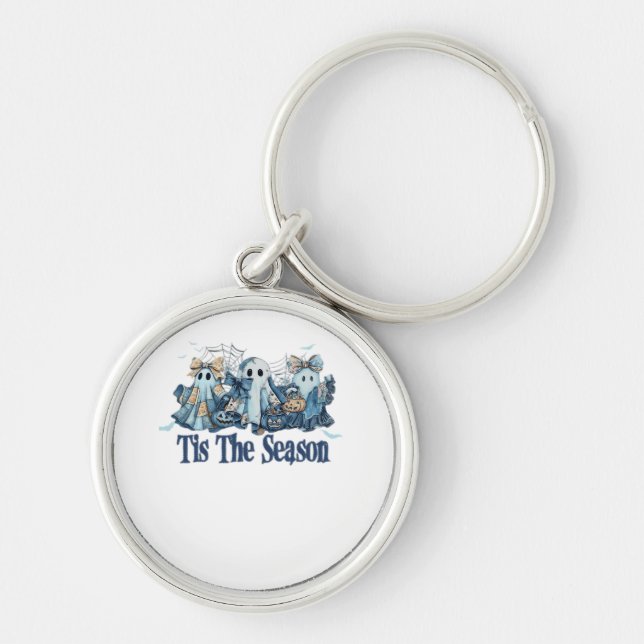 Tis The Season Boo Couquette Halloween Spooky Seas Keychain (Front)