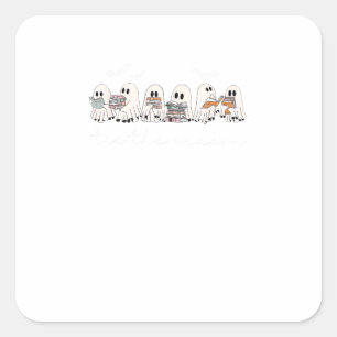 Tis The Season Boo Halloween Reading Books Lover T Square Sticker