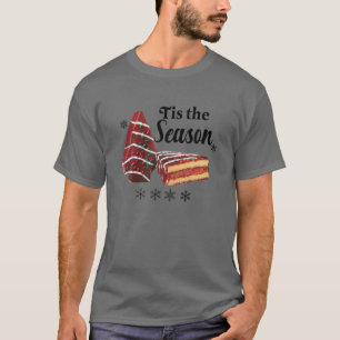 Tis The Season Cake Christmas Tree T-Shirt