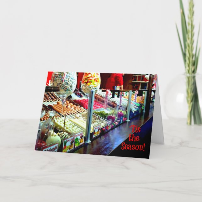 'Tis The Season Card with Christmas Candy (Front)