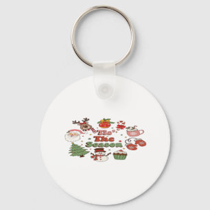 Tis The Season Christmas Acrylic Block Keychain