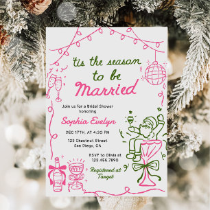 Tis the Season Christmas Bridal Shower Invitation
