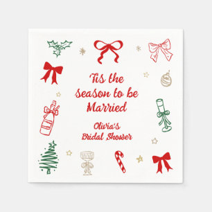Tis the Season Christmas Bridal Shower Napkin