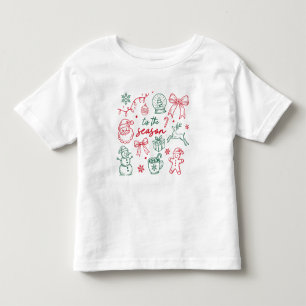 Tis the Season - Christmas Doodle Toddler T-shirt