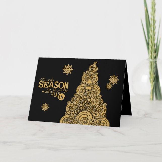 Tis the Season Christmas Holiday Greeting Card (Front)