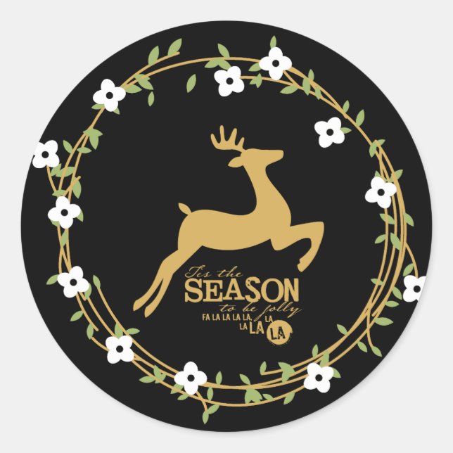 Tis the Season Christmas Holiday Sticker (Front)