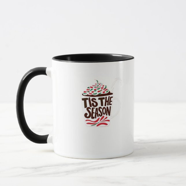 Tis The Season Christmas Peppermint Mocha Mug (Left)