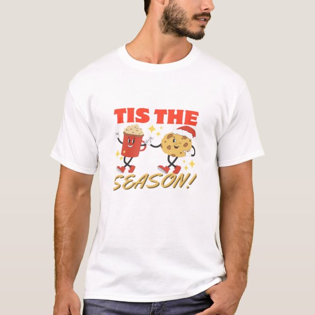 Tis The Season Christmas Retro Characters T-Shirt (Front)