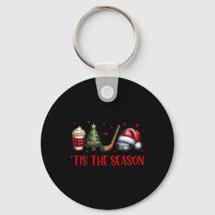 Tis The Season Christmas Santa Coffee Xmas Tree Ic Keychain