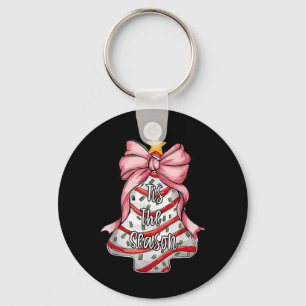 Tis The Season Christmas Tree Cakes Debbie Pink Co Keychain