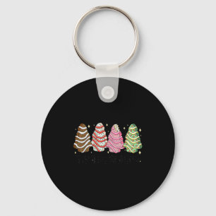 Tis' The Season Christmas Tree Cakes Xmas Pajamas  Keychain